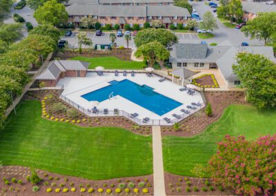 Pool Area And Surrounding Residential Buildings